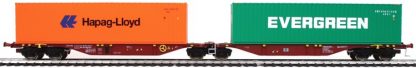 Mehano H0 55509 SNCB Containertragwagen Sggmrsss 90 mit Containern "Evergreen" und "Hapag-Lioyd"