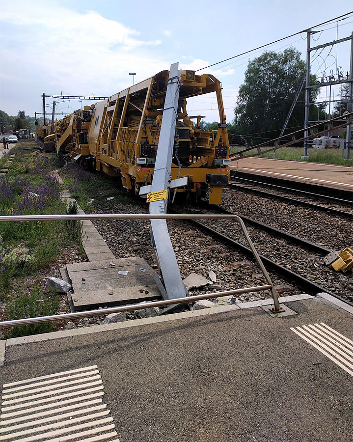 Bauzugentgleisung Bahnverkehr im Bahnhof Busswil_SBB CFF FFS_25 5 19