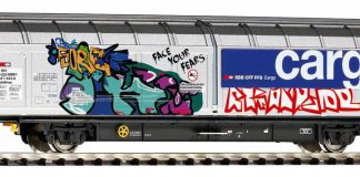 SBB Cargo Grossraumschiebewandwagen Hbbillnss mit Graffiti 58966 H0_Piko_12 19