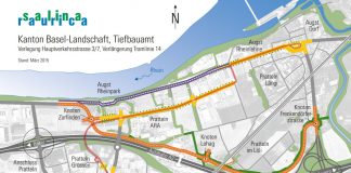 Verlaengerung Tramlinie 14 Gebiet Salina Raurica_Globografik Niederdorf_2015