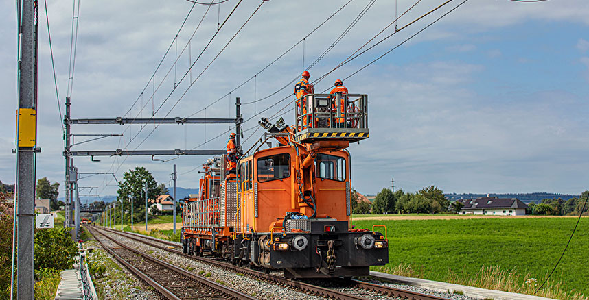 erneuerte Fahrleitung SBB-Strecke Fribourg Duedingen_Kummler+Matter_2020