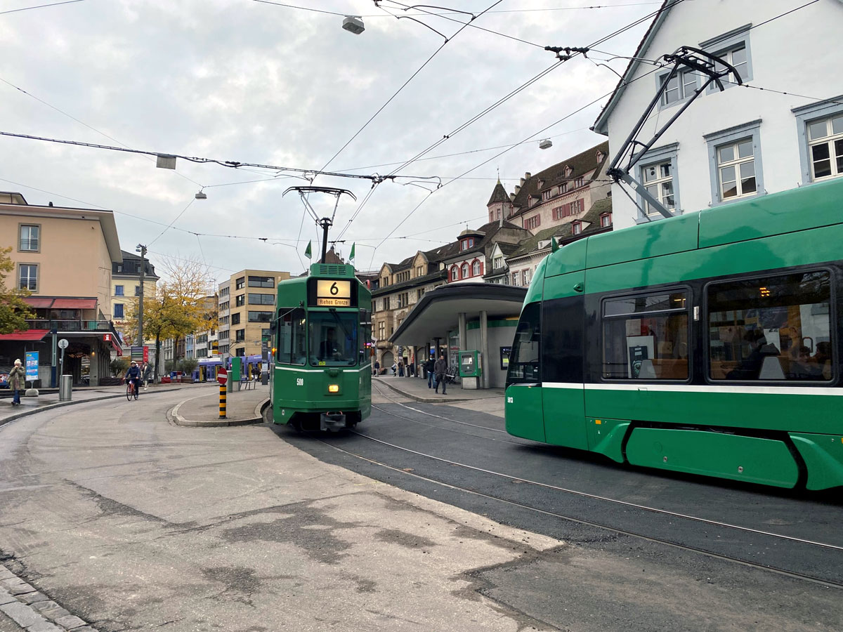 Basel Gleiserneuerungsarbeiten Kreuzungsbereich Falknerstrasse Streitgasse Gerbergasse abgeschlossen_BVB_12 10 20