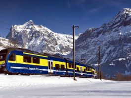 Zug Berner-Oberland Bahn-BOB Wetterhorn_Jungfraubahnen Management