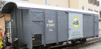 0m RhB Gedeckter Dampfzugwagen K1 5563 Bahndienstwagen Xk 9320_Binario Uno