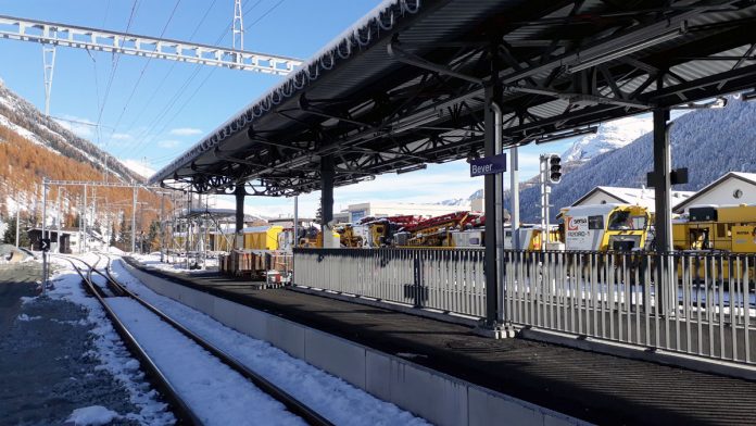 Bahnhof Bever Bau Abstellgleis_RhB_28 10 20