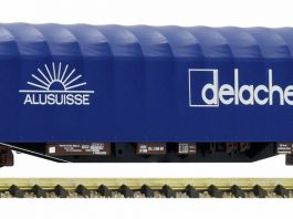 N-Fleischmann-837707 OeBB Schiebeplanenwagen Rilns Alusuisse Delacher_Modelleisenbahn Muenchen_22 7 20