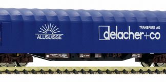 N-Fleischmann-837707 OeBB Schiebeplanenwagen Rilns Alusuisse Delacher_Modelleisenbahn Muenchen_22 7 20