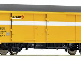 Roco-67187-H0 Die Post Postwagen Z2 253 gelb weisse Zierlinie_Modelleisenbahn GmbH_10 11 20