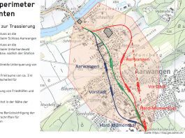 Aarwangen Alternative Tunnelloesung Bahn Karte_Heinz Ehrbar Partners_01 21