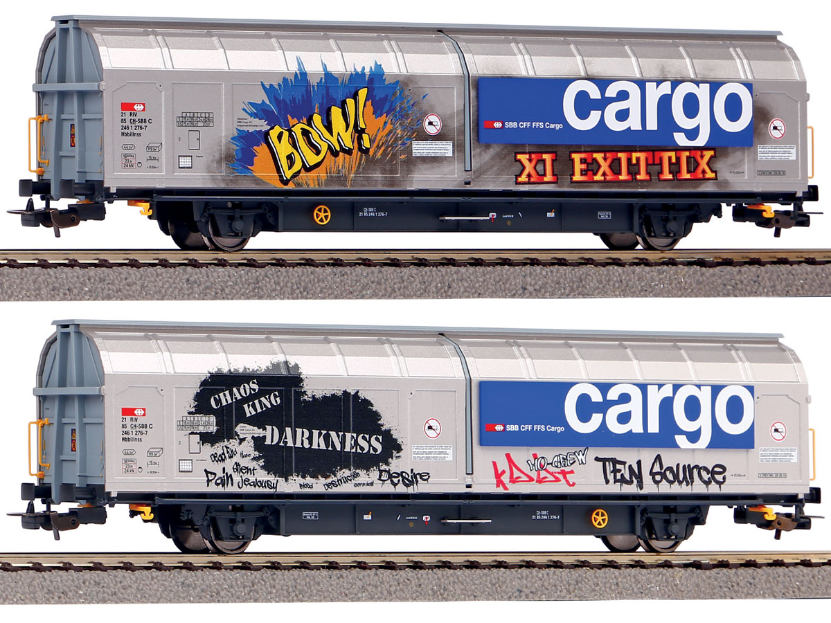 H0 58985 SBB Cargo Grossraumschiebewandwagen Hbbillnss Graffiti_Piko_12 20