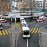 Unfall-Limmatplatz VBZ Wagen 94 Doppelgelenk-Trolleybus plus 2_Stapo ZH_8 1 21