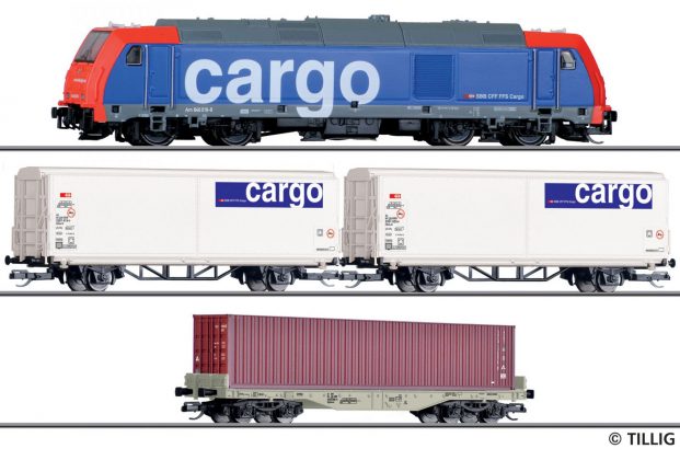 01501 TT Einsteiger-Set Güterzug SBB Cargo_Tillig_1 21