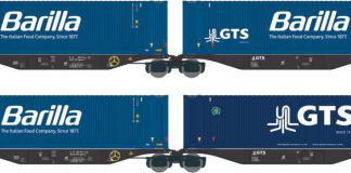45111 H0 Set mit zwei GTS Containertragwagen Sggmrss 90 Barilla- GTS-Container_ACME_1 21