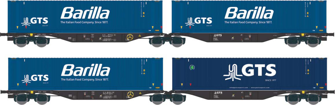 45111 H0 Set mit zwei GTS Containertragwagen Sggmrss 90 Barilla- GTS-Container_ACME_1 21