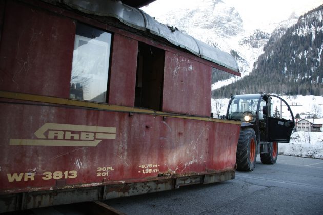 RhB Mitropa Speisewagen WR 3813 Transport Wagi Museum 1_Bahnmuseum Albula_29 3 21