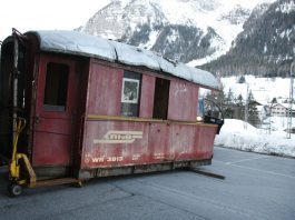 RhB Mitropa Speisewagen WR 3813 Transport Wagi Museum 2_Bahnmuseum Albula_29 3 21