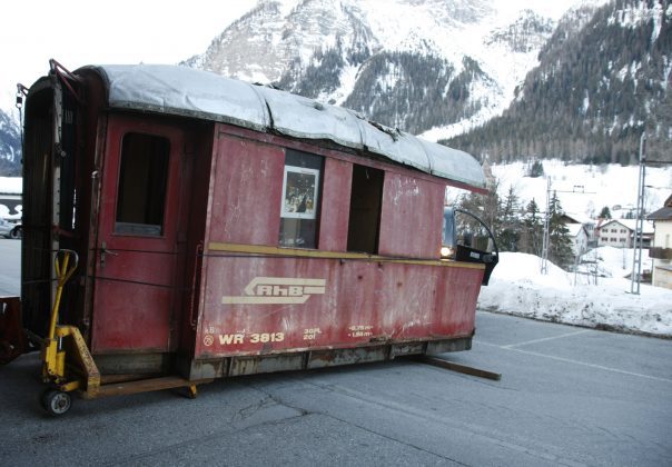 RhB Mitropa Speisewagen WR 3813 Transport Wagi Museum 2_Bahnmuseum Albula_29 3 21