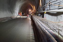 Achte Bausaison am neuen Albulatunnel