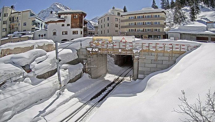 Arosertunnel Arosa Bauarbeiten 2021_RhB