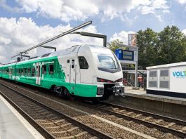 Voltap-Schnellladestation mit Batteriezug BEMU Visualisierung_Furrer Frey_2021