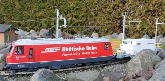 21430 IIm G LGB RhB Ge 44 III 644 Savognin nach Refit 45926 Containerwagen Sb-t Kuehlcontainer_Maerklin_5 21