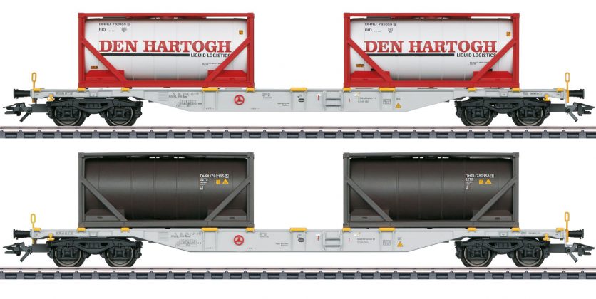 47137 H0 Container-Tragwagen-Set Sgns AAE Railion Nederland_Maerklin_5 21