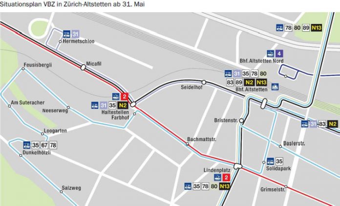 Situationsplan Altstetten 31 Mai_VBZ_19 5 21