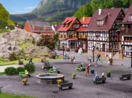 48270 H0 Steinkunst-Set mit Brunnen Felsen Vollmer_Viessmann Modellspielwaren_4 16