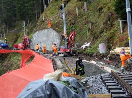 Arbeiten Gleise Kabelrohrblock Sammelleitung_Jungfraubahnen Management_2021