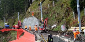 Arbeiten Gleise Kabelrohrblock Sammelleitung_Jungfraubahnen Management_2021