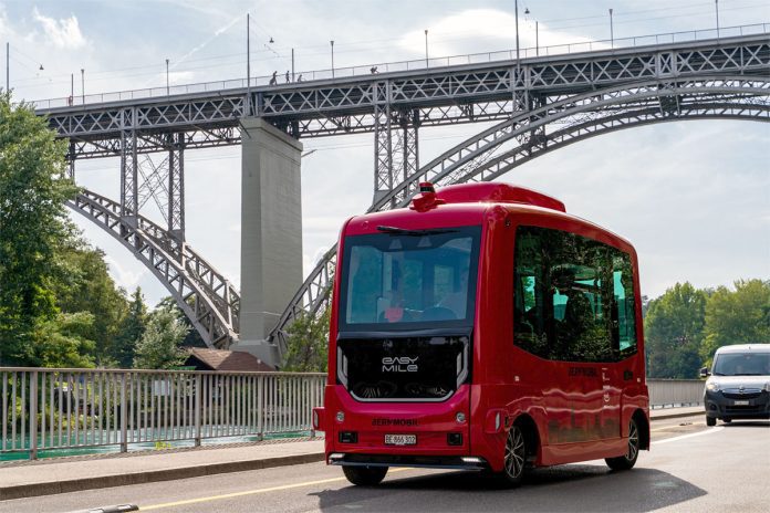 selbstfahrendes Elektro-Fahrzeug Linie 23_Bernmobil