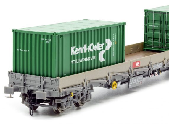 HR6498 SBB Rungenwagen Res mit Kehrli & Oeler-Container H0-3_Arwico_30 6 21