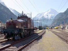 Historische Loks Erstfeld Depot_Gotthard-Bahntage