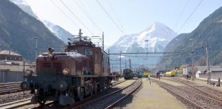 Historische Loks Erstfeld Depot_Gotthard-Bahntage