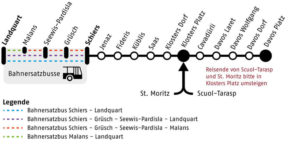 Bahnersatzbusse Landquart Schiers Oktober 2021_RhB_10 21