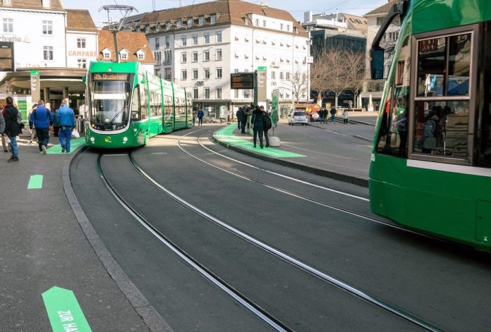 Markierung Praxistest-Einfachhaltestelle Barfi_Kanton Basel-Stadt_2019