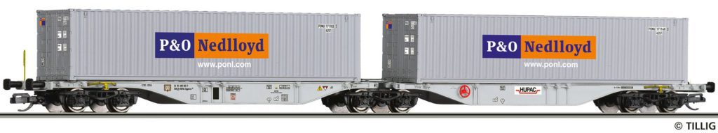 18068 TT Hupac Containertragwagen Sggmrs zwei 40 Container_Tillig_12 21