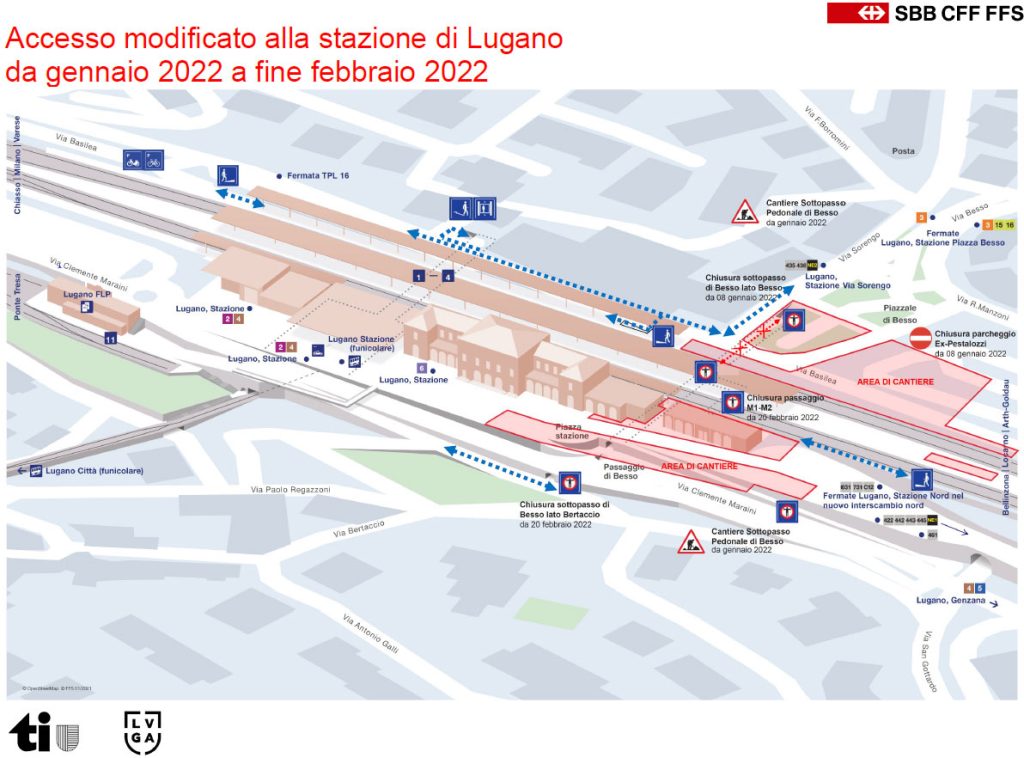 Bahnhof Lugano Unterfuehrung Plan_SBB CFF FS