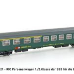 Kato N K23121 SBB RIC-Wagen neues Logo 1 2 Kl ABm_Lemke_11 21