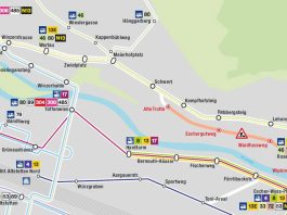 Plan Tramersatzbus 13E_Stadt Zuerich