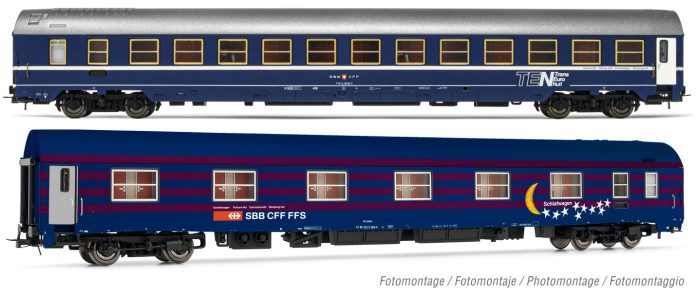 Rivarossi H0 HR4334 HR4335 SBB Schlafwagen MU 64 68_Hornby_1 22