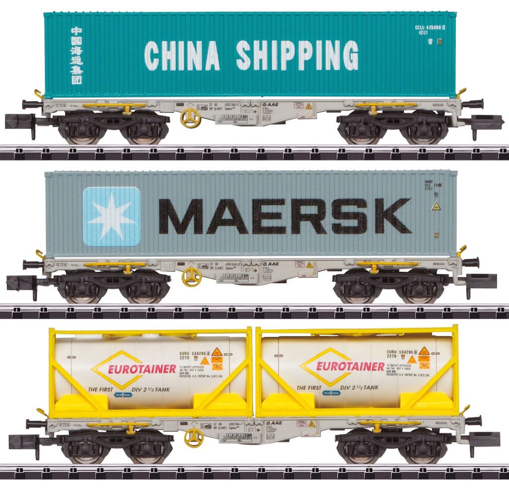 T18703 Minitrix N AAE 3 Containertragwagen Sgmmns 190_Maerklin_01 22