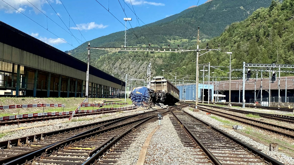 Rangierbahnhof Brig Rangierunfall Zisternenwagen_Kapo VS_6 7 22