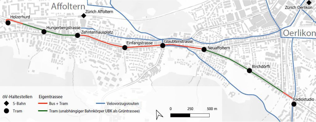 Schematische Uebersicht Tram Affoltern_VBZ_7 22