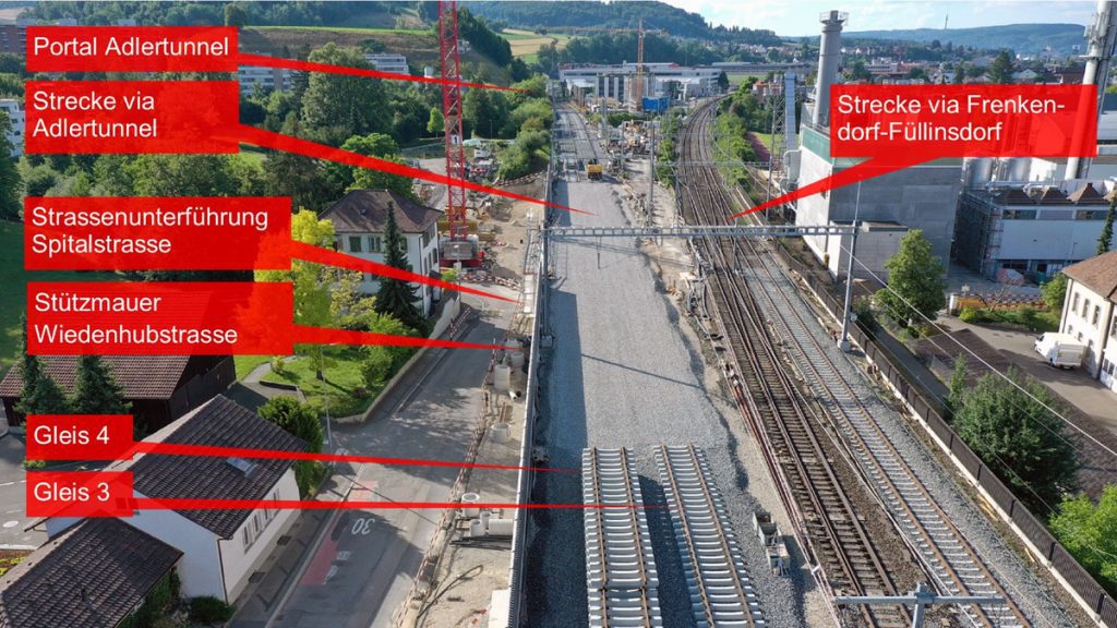 Streckenverzweigung westlich Bahnhof Liestal Richtung Basel _SBB CFF FFS_29 6 22