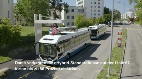 VBZ: Neue Ladestation für eHybrid-Standardbusse