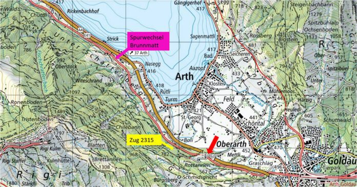 Arbeitsunfall Oberarth Karte_Bundesamt fuer Landestopografie SUST_7 23