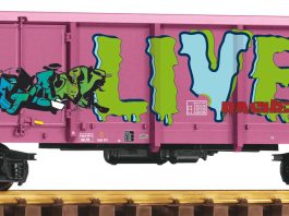 IIm G 37013 SBB Cargo offener Güterwagen Eaos pink Graffiti_Piko_12-22