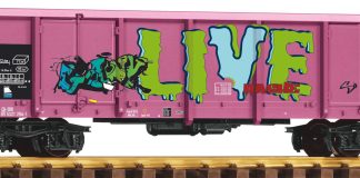 IIm G 37013 SBB Cargo offener Güterwagen Eaos pink Graffiti_Piko_12-22