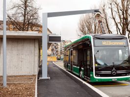 Kleinhueningen Haltestelle E-Bus Ladestation_BVB_14 3 23